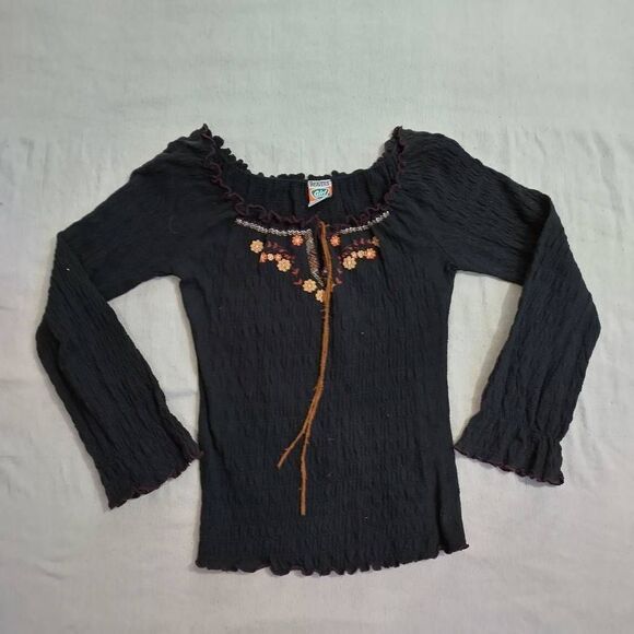 Weavers Girl boho embroidered shirt sz M 1509 - Picture 1 of 9